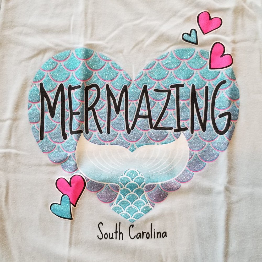 Girls Mermaid South Carolina T-Shirt - Picture 2 of 4